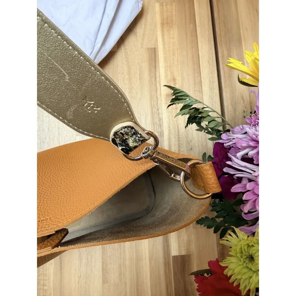 Find Kapoor Bucket Bag Camel Faux Leather Crossbody Snake Strap Korean Brand